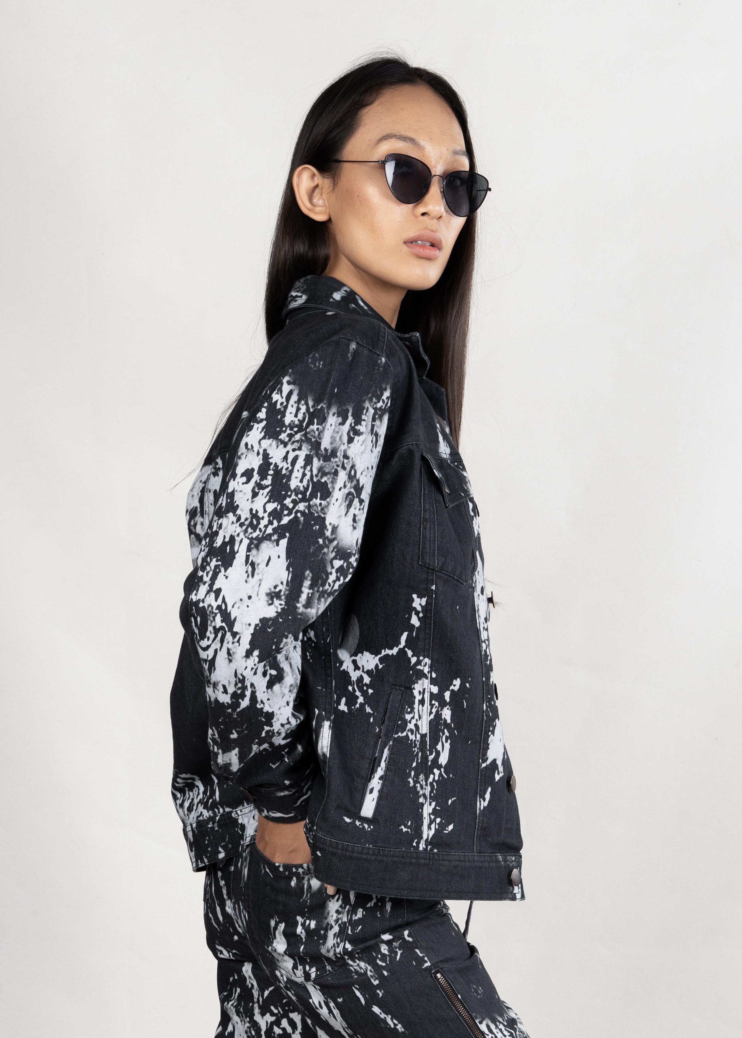Smokey Black Denim Jacket (Unisex)
