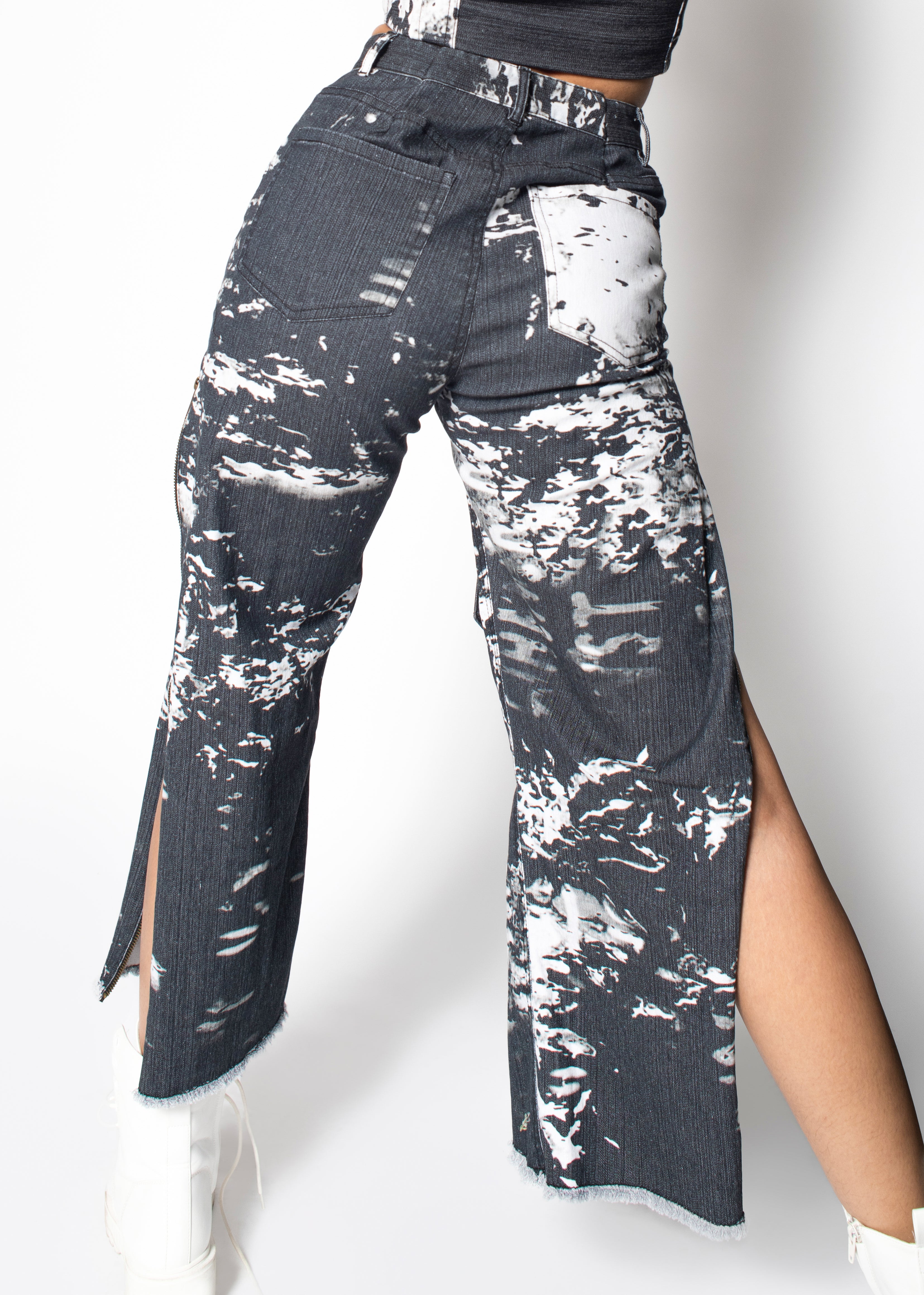 Smokey Black High waist Pant