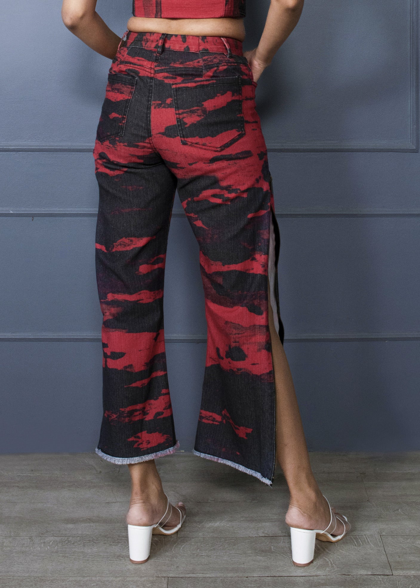 Fiery Red High waist Pant