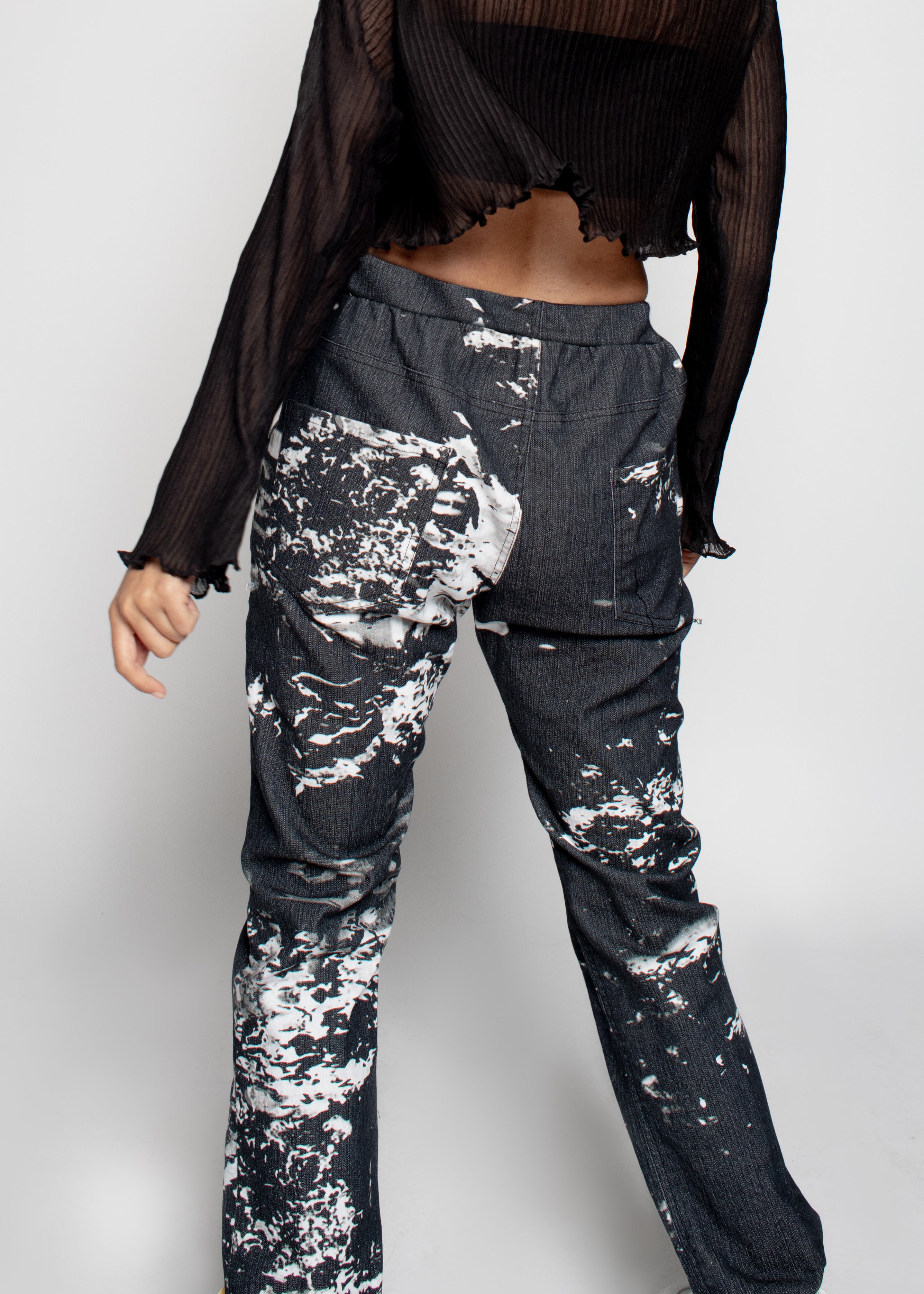 Smokey Black Denim Joggers (Unisex)
