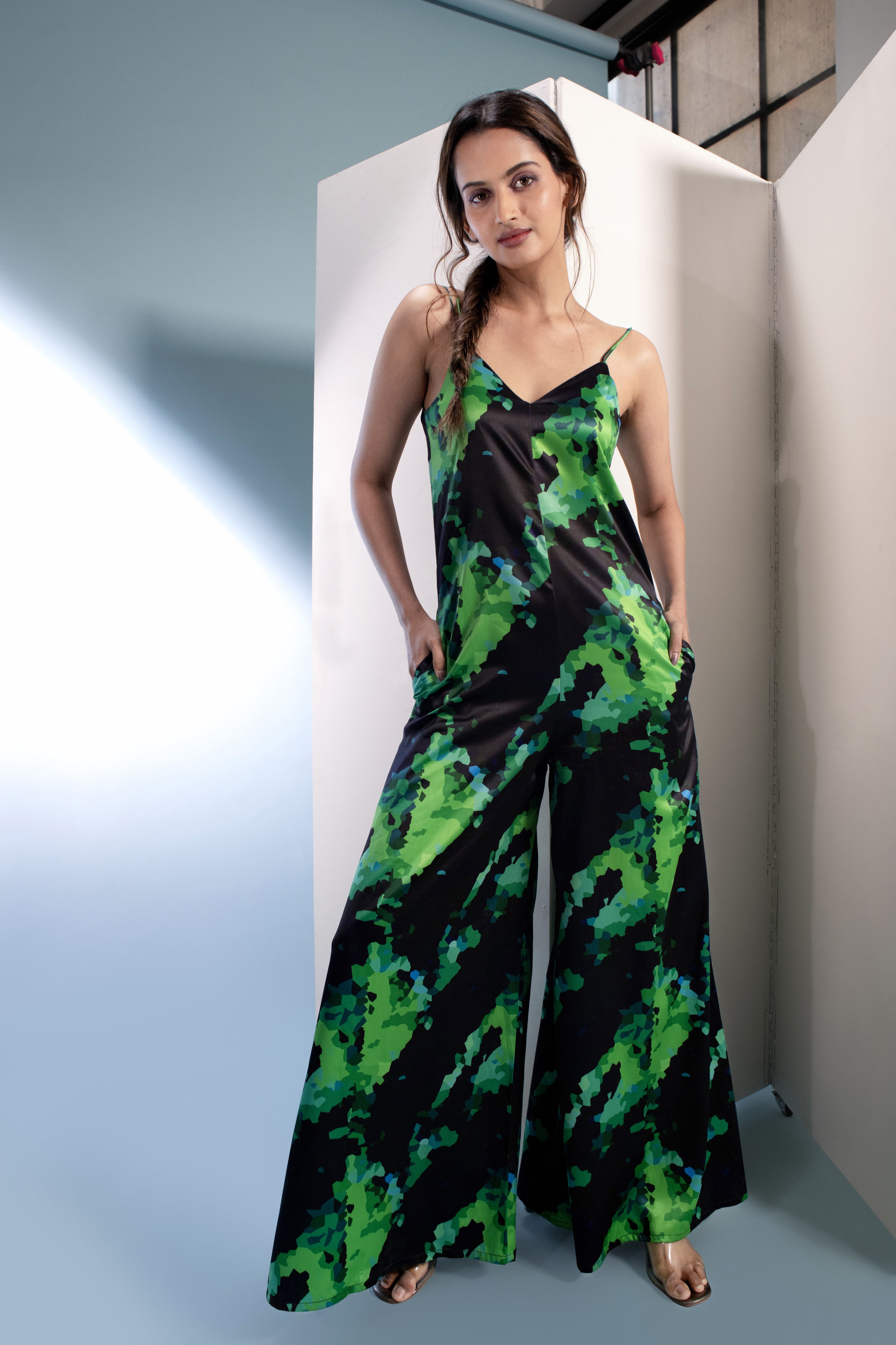 Green Animate Slip on Jumpsuit