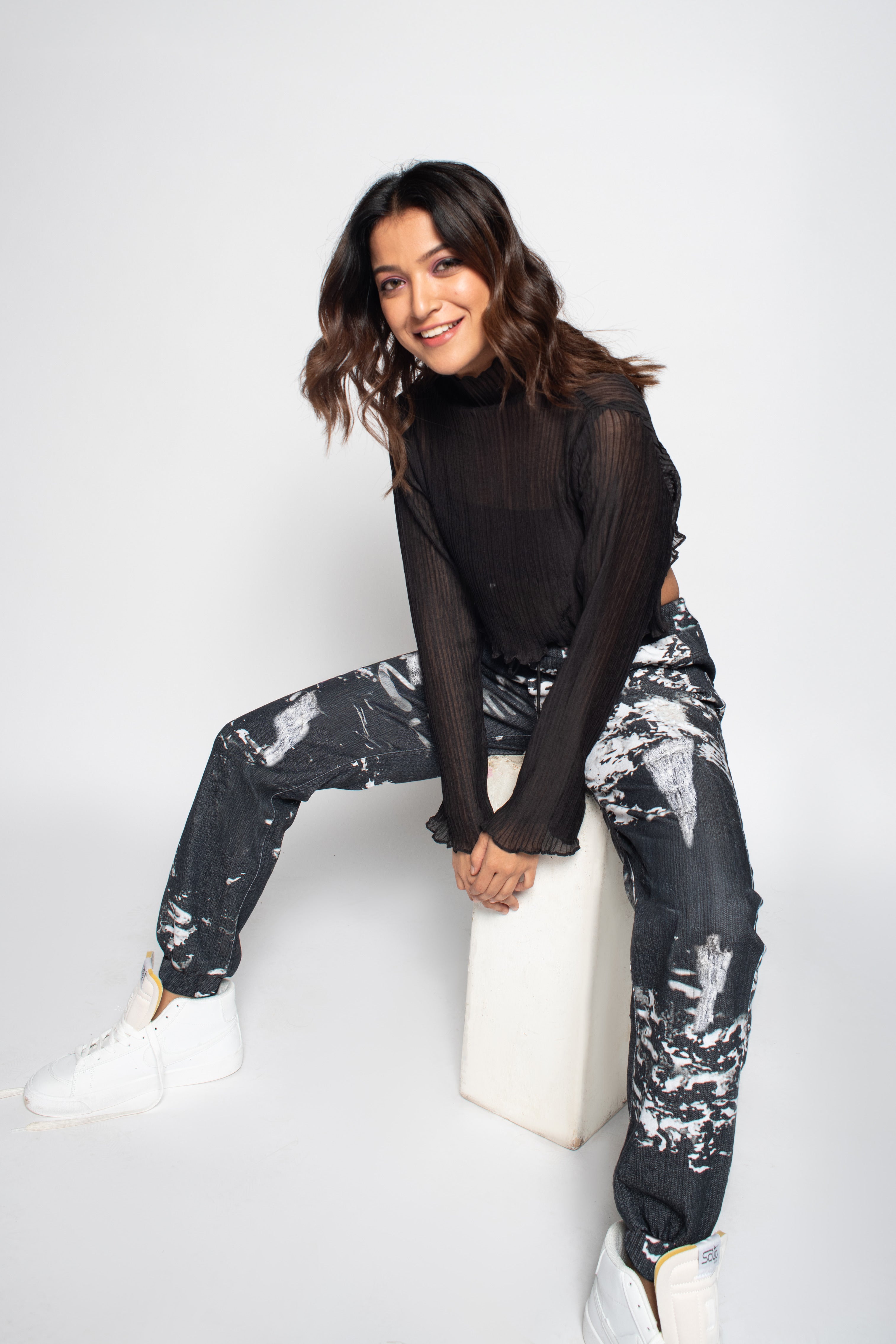 Smokey Black Denim Joggers (Unisex)