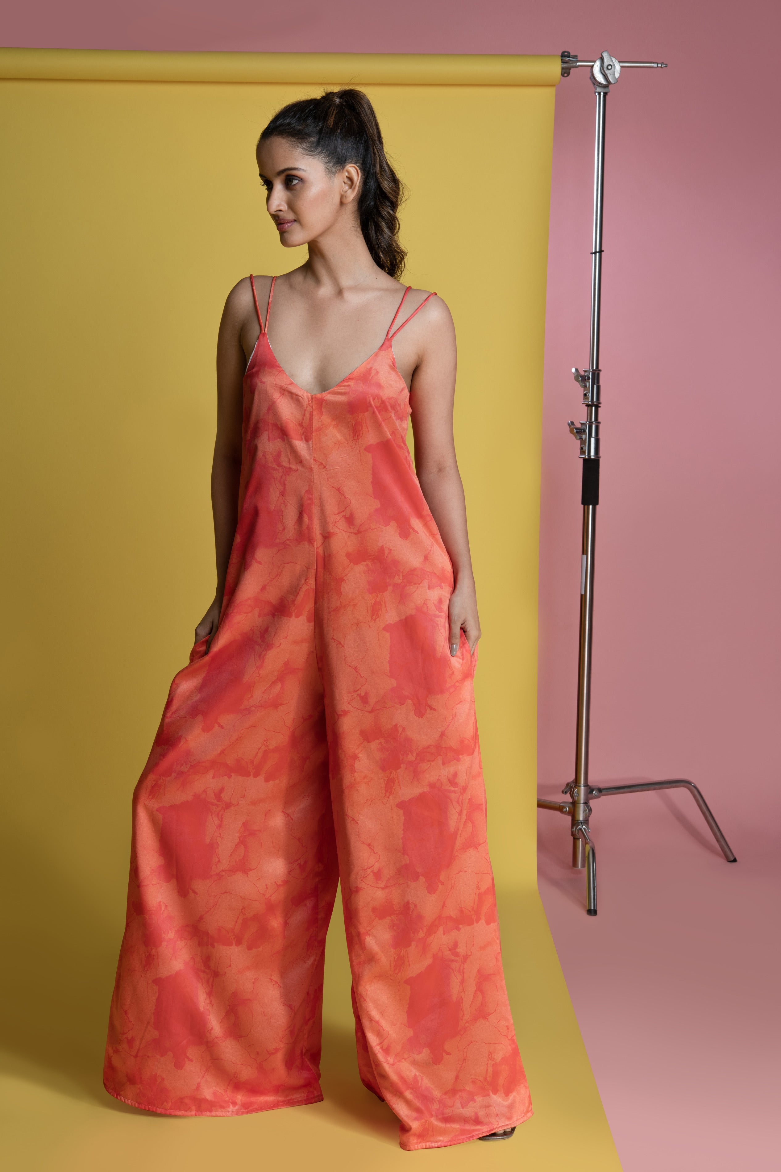 Water Color Slip on Jumpsuit