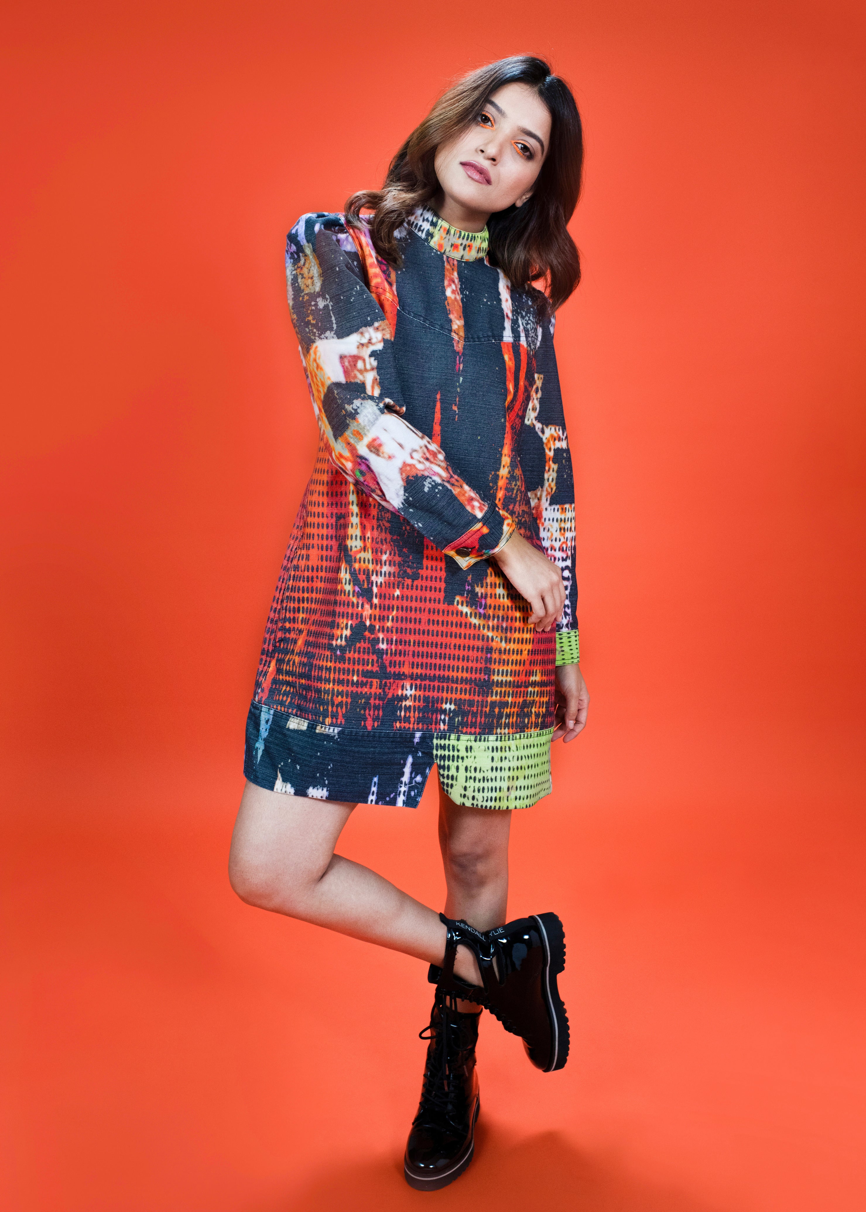 New Graffiti Denim Dress