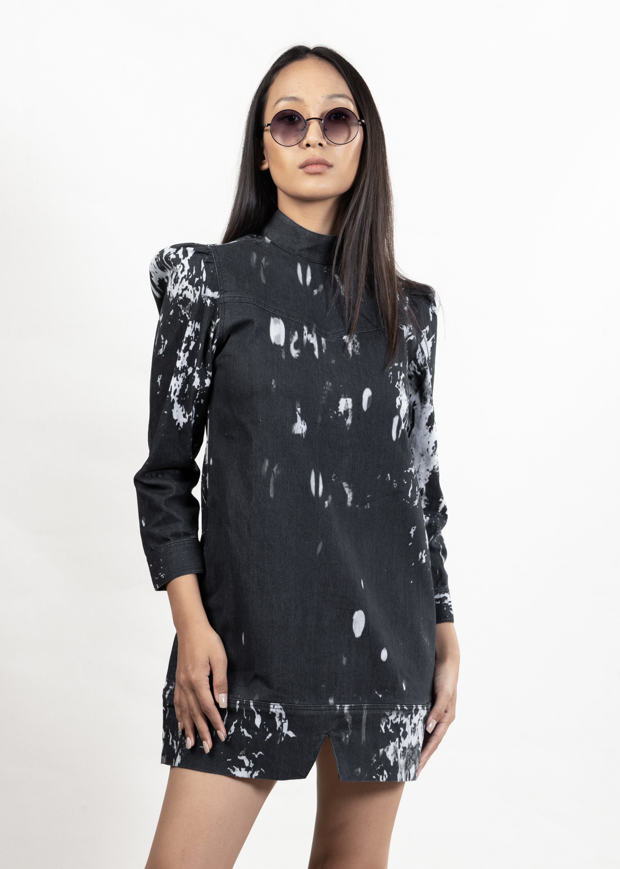 Smokey Black Denim Dress