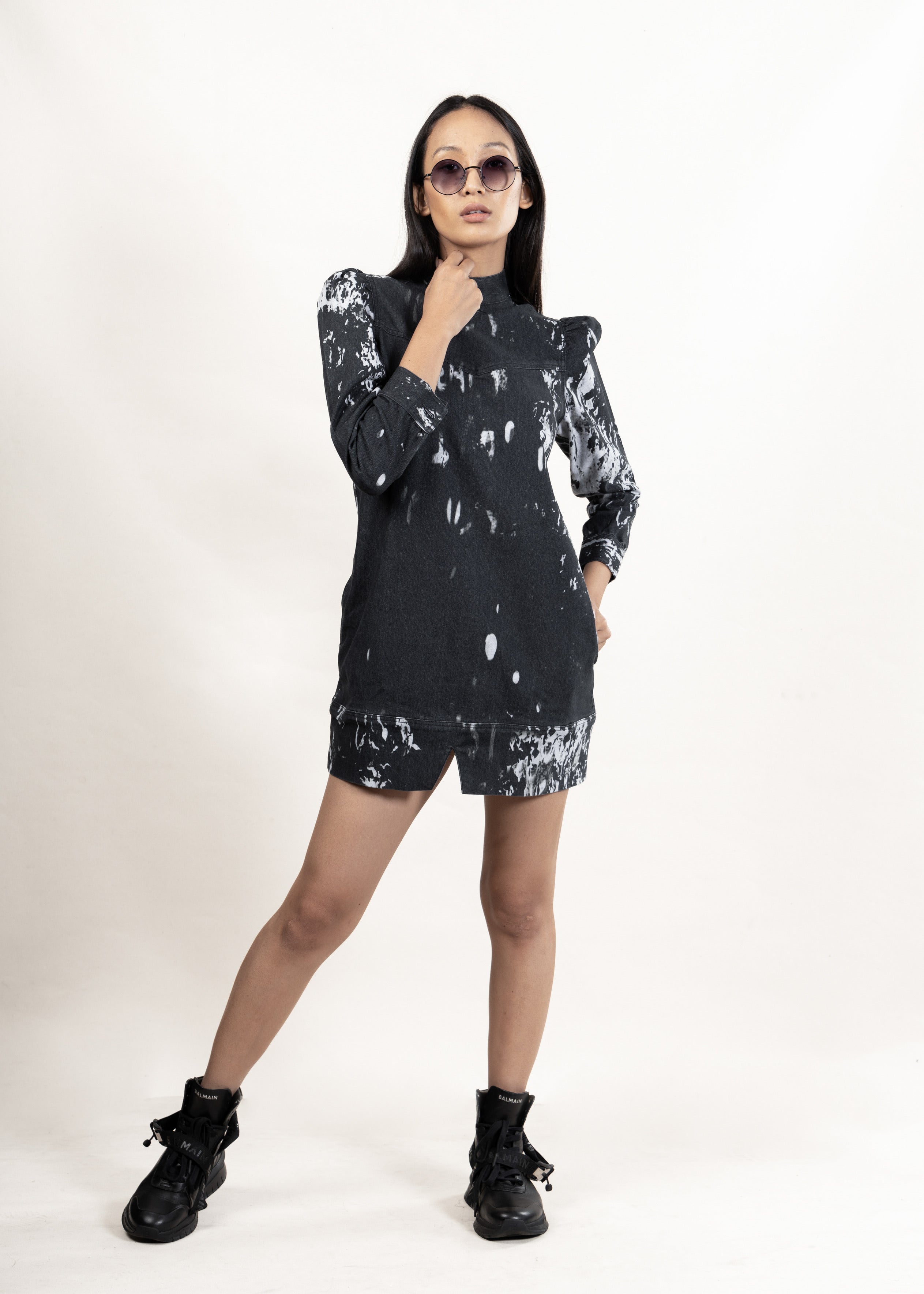 Smokey Black Denim Dress