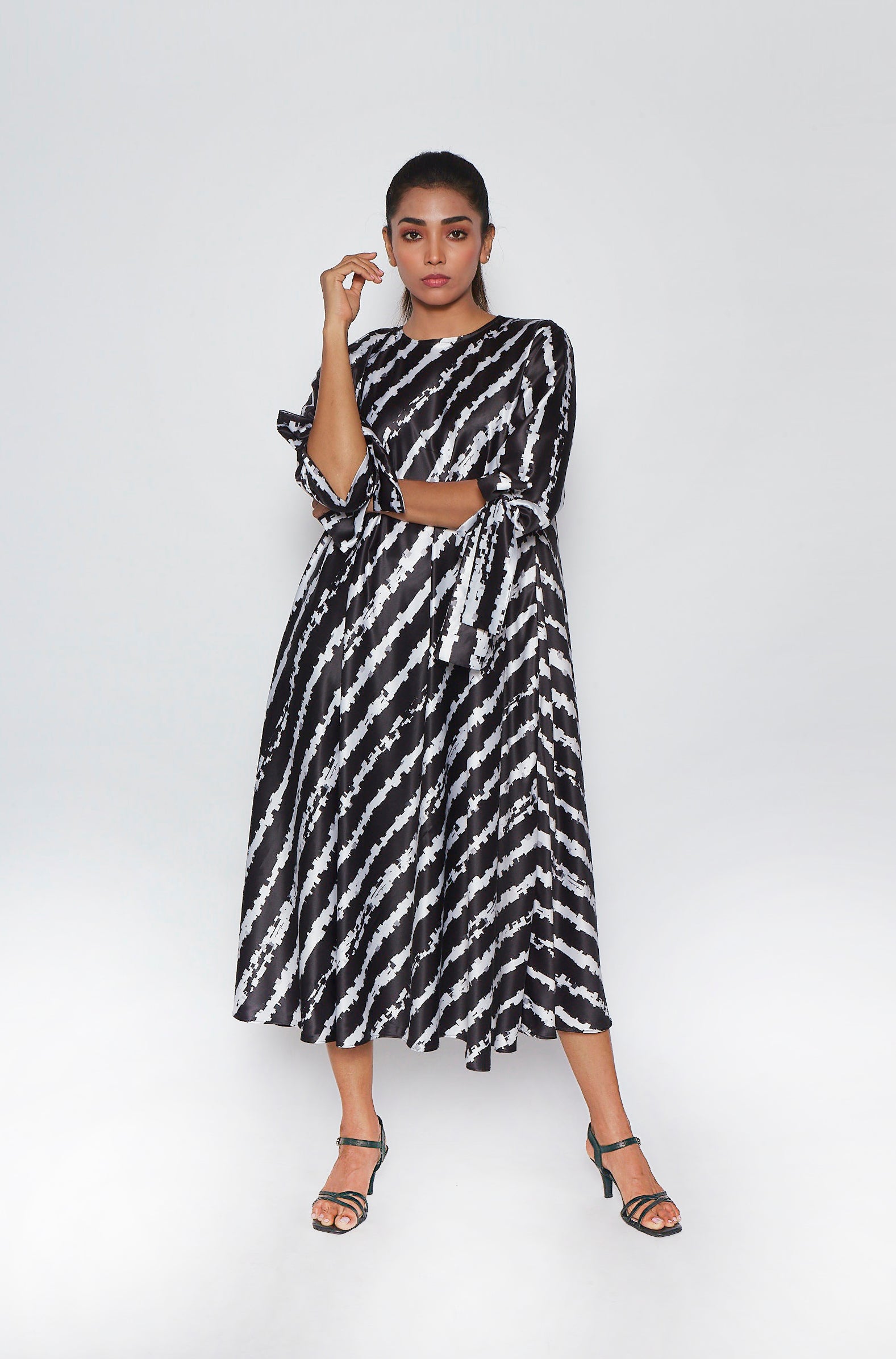 Black Stripes Tent Dress