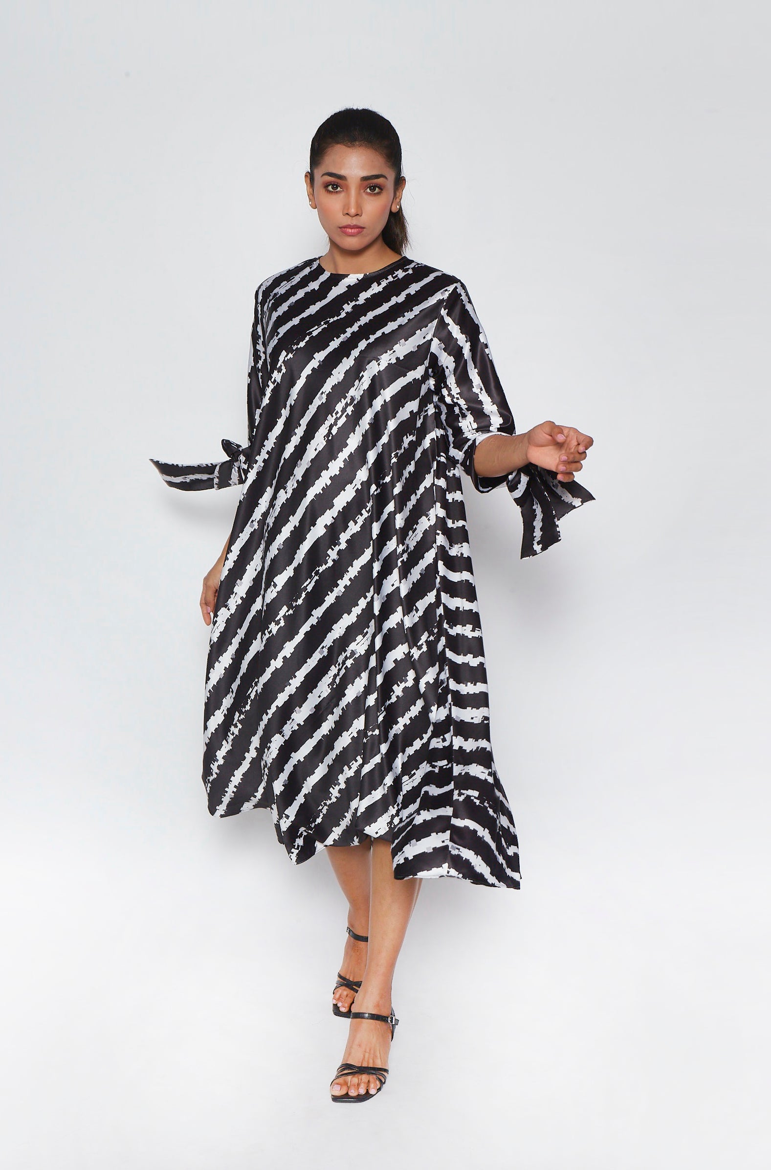 Black Stripes Tent Dress