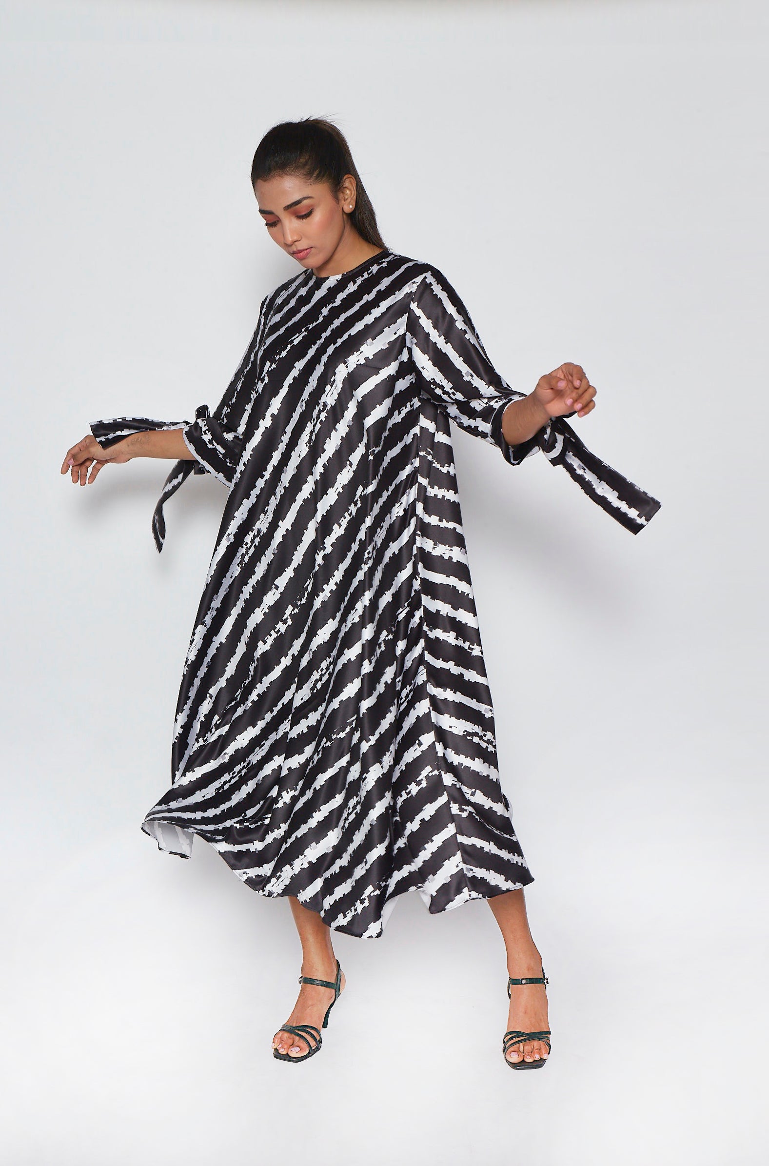 Black Stripes Tent Dress