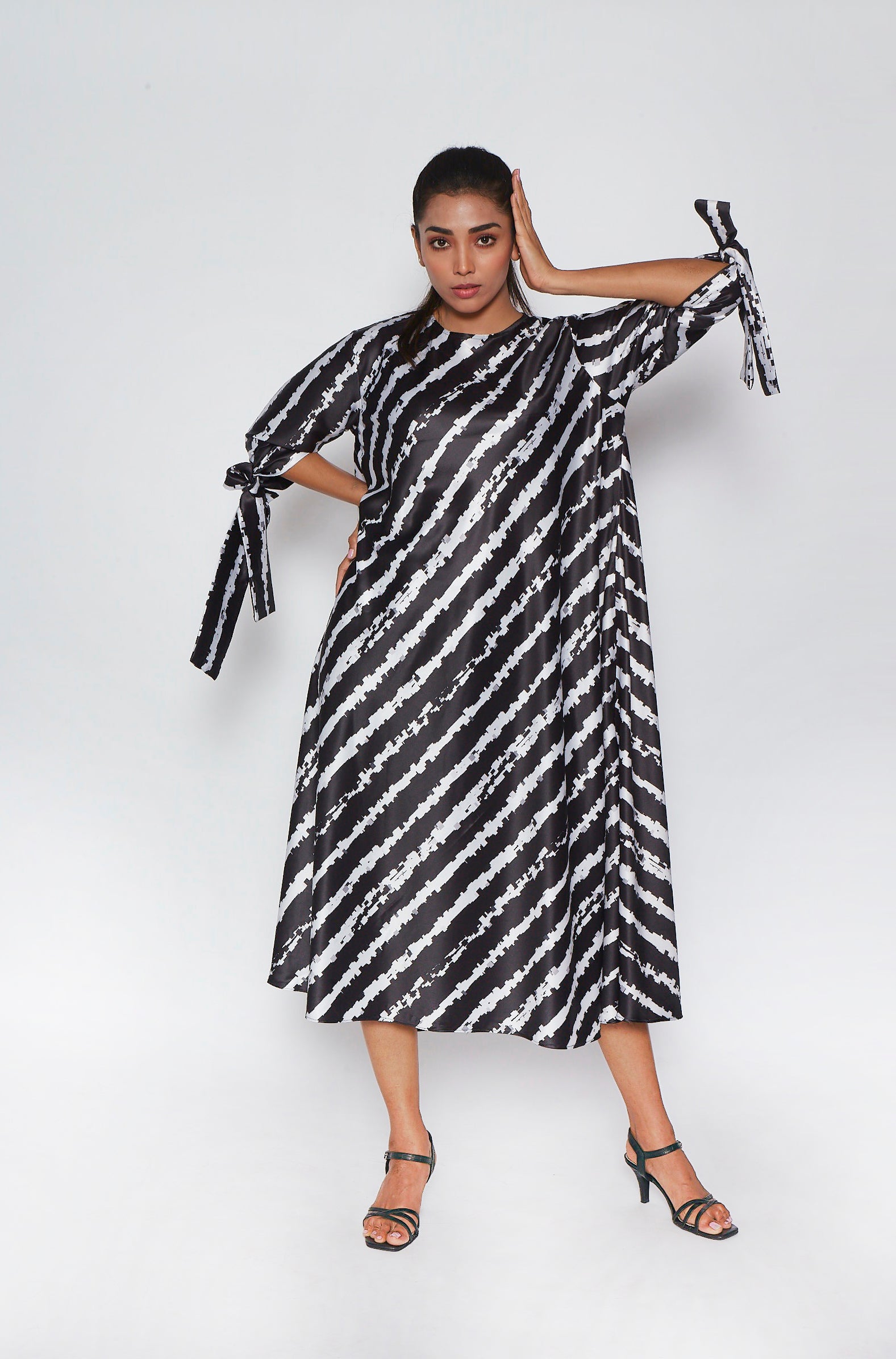 Black Stripes Tent Dress